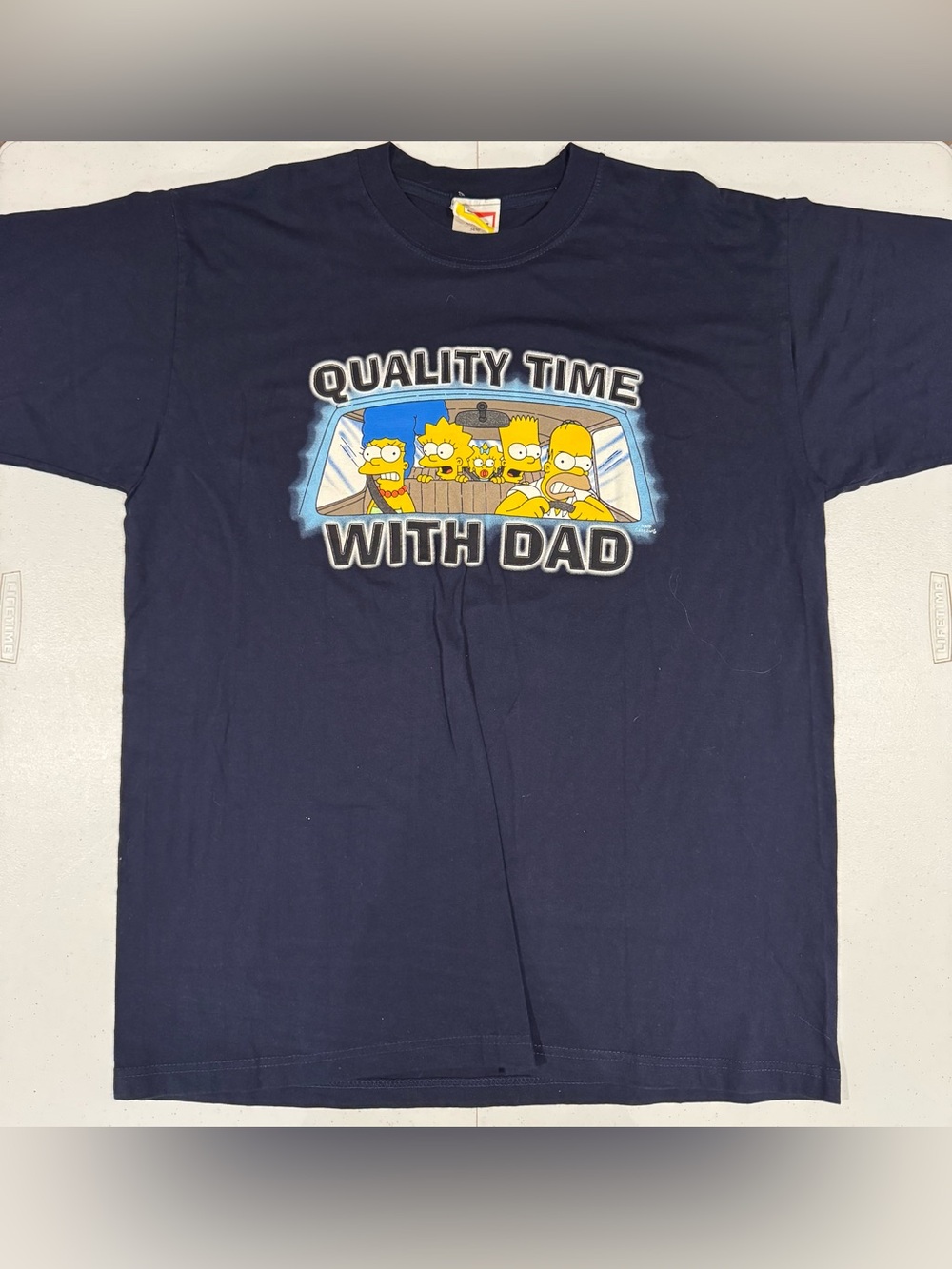 Vintage Y2K 2000 The Simpsons Quality Time With Dad size XL